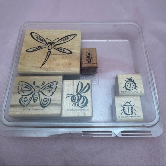Stampin' Up! Other - Stampin’ Up! Bunch O’ Bugs Rubber Stamp Set (2000, Retired) 🐞🦋🐝